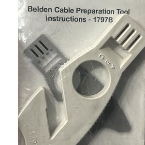 5 Belden Cable Preparation Tools 1797B Instructions Cable Stripper Prep New Bag